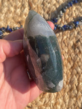 Load image into Gallery viewer, Moss Agate Flame Carving
