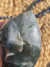 Load image into Gallery viewer, Moss Agate Flame Carving
