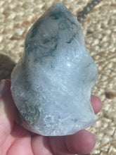 Load image into Gallery viewer, Moss Agate Flame Carving
