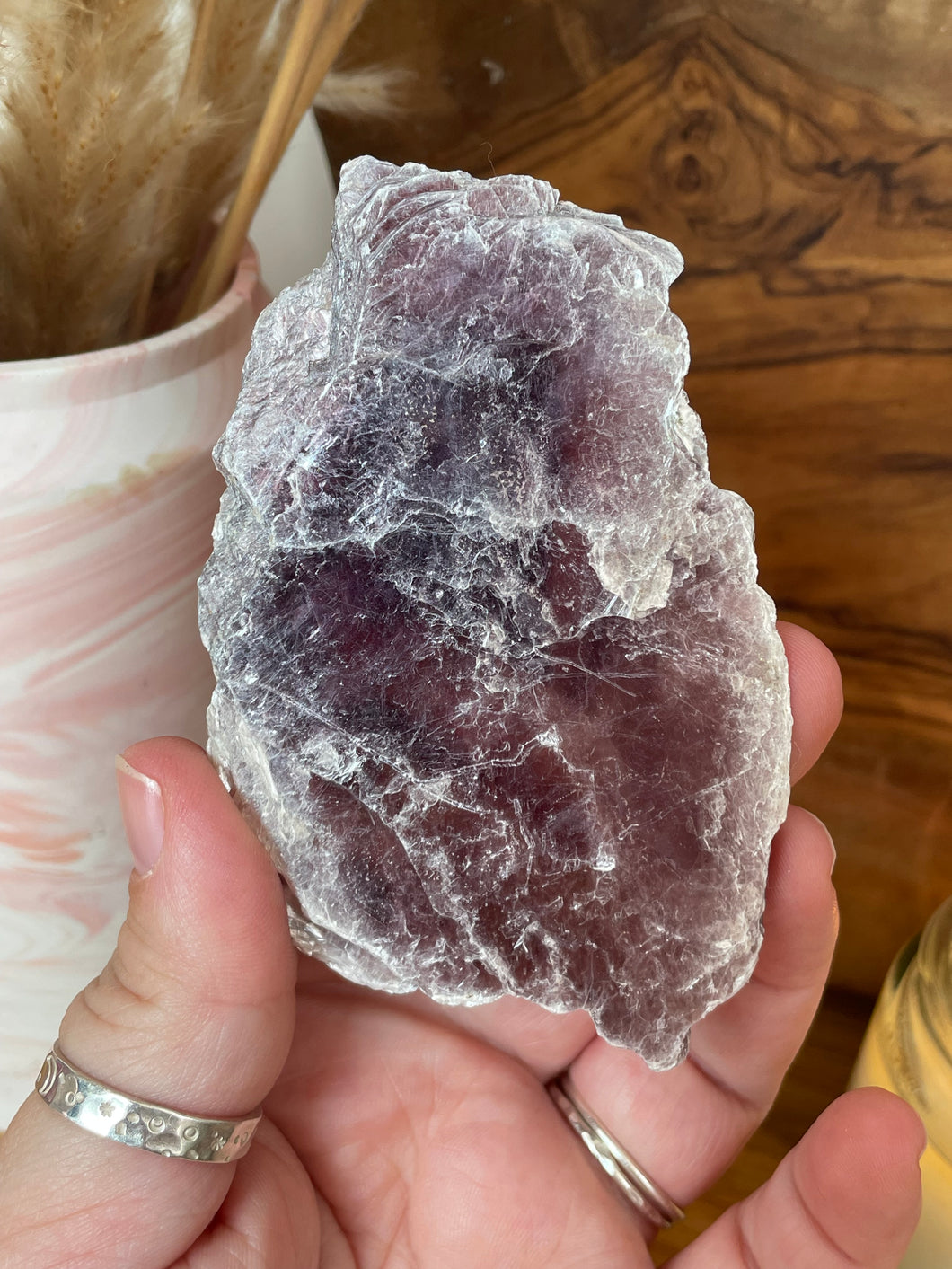 Lepidolite Mica Book Slice