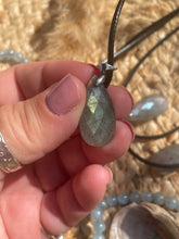 Load image into Gallery viewer, Labradorite Faceted Tear Drop Necklace
