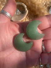 Load image into Gallery viewer, Green Aventurine Moon Carving
