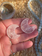 Load image into Gallery viewer, Clear Quartz Moon Carving
