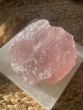 Load image into Gallery viewer, Raw Rose Quartz Statemet Piece
