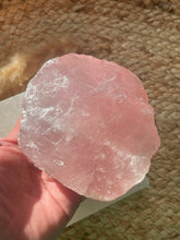 Load image into Gallery viewer, Raw Rose Quartz Statemet Piece
