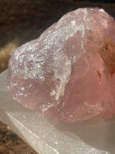 Load image into Gallery viewer, Raw Rose Quartz Statemet Piece

