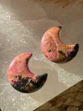 Load image into Gallery viewer, Rhodonite Moon Carving
