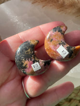 Load image into Gallery viewer, Rhodonite Moon Carving
