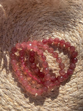 Load image into Gallery viewer, Strawberry Quartz Faceted Bracelet
