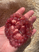 Load image into Gallery viewer, Strawberry Quartz Faceted Bracelet
