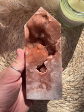 Load image into Gallery viewer, Pink Amethyst Druzy Tower

