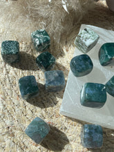 Load image into Gallery viewer, Moss Agate Cubed Tumble Stone
