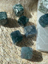 Load image into Gallery viewer, Moss Agate Cubed Tumble Stone
