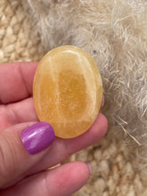Load image into Gallery viewer, Orange Calcite Smoothie Palm Stone
