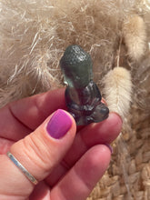 Load image into Gallery viewer, Fluorite Mini Buddha Carving
