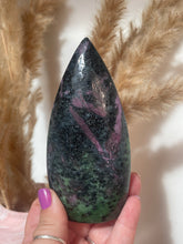 Load image into Gallery viewer, Ruby Zoisite Flame Carving
