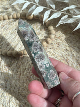 Load image into Gallery viewer, Imperfect Sakura Green Jasper Tower
