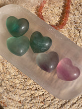 Load image into Gallery viewer, Rainbow Fluorite Heart Carving
