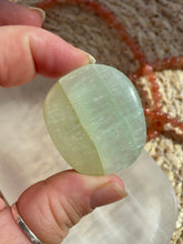 Load image into Gallery viewer, Pistachio Calcite Smoothie Palm Stone
