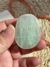 Load image into Gallery viewer, Pistachio Calcite Smoothie Palm Stone
