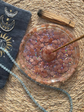 Load image into Gallery viewer, Peach Moonstone X Sunstone Crystal Chip Resin Incense Holder
