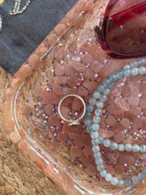 Load image into Gallery viewer, Peach Moonstone X Sunstone Crystal Chip Resin Display Trinket Dish
