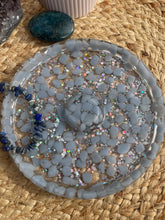 Load image into Gallery viewer, Angelite Crystal Chip Resin Incense Holder
