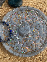 Load image into Gallery viewer, Angelite Crystal Chip Resin Incense Holder

