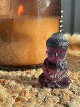 Load image into Gallery viewer, Fluorite Mini Buddha Carving
