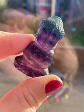 Load image into Gallery viewer, Fluorite Mini Buddha Carving
