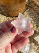 Load image into Gallery viewer, Rose Quartz Star Carving
