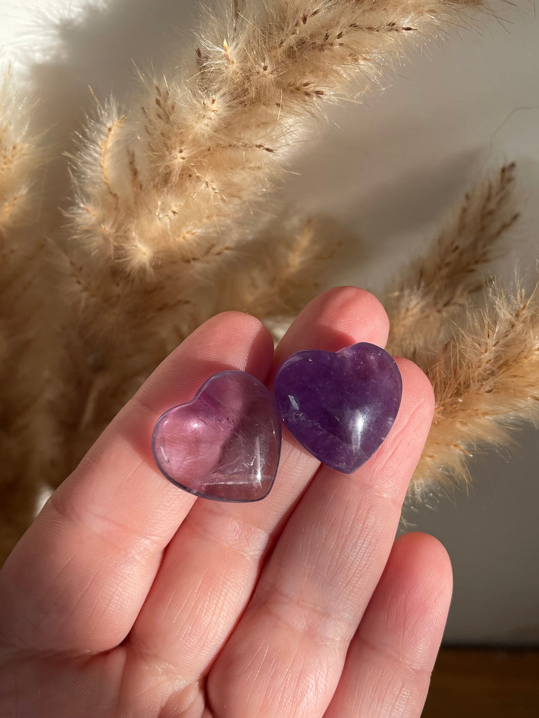 Amethyst Mini Heart Carving