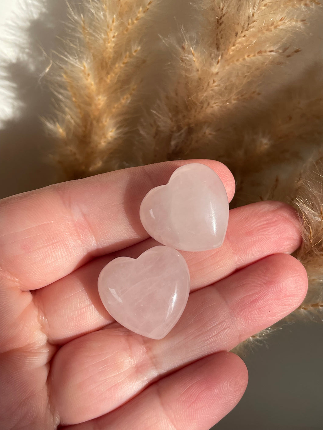 Rose Quartz Mini Heart Carving