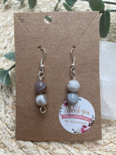 Load image into Gallery viewer, Botsawna Agate Silver Plated Earrings
