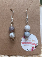 Load image into Gallery viewer, Botsawna Agate Silver Plated Earrings
