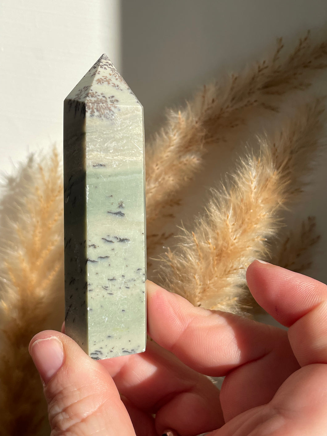 Green Opal with Dendrites