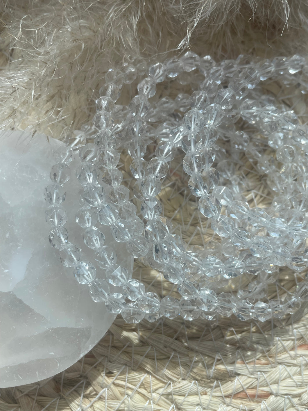 Clear Quartz Faceted Bracelet