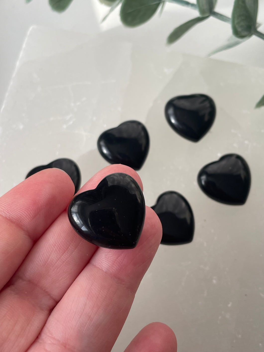 Obsidian Mini Heart Carving