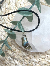 Load image into Gallery viewer, Labradorite Moon Wire Wrapped Necklace
