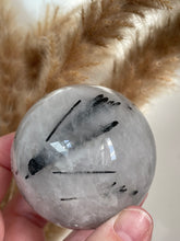 Load image into Gallery viewer, Tourmaline in Quartz Sphere
