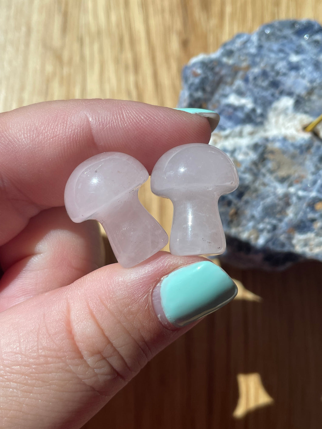 Rose Quartz Mushroom Carving