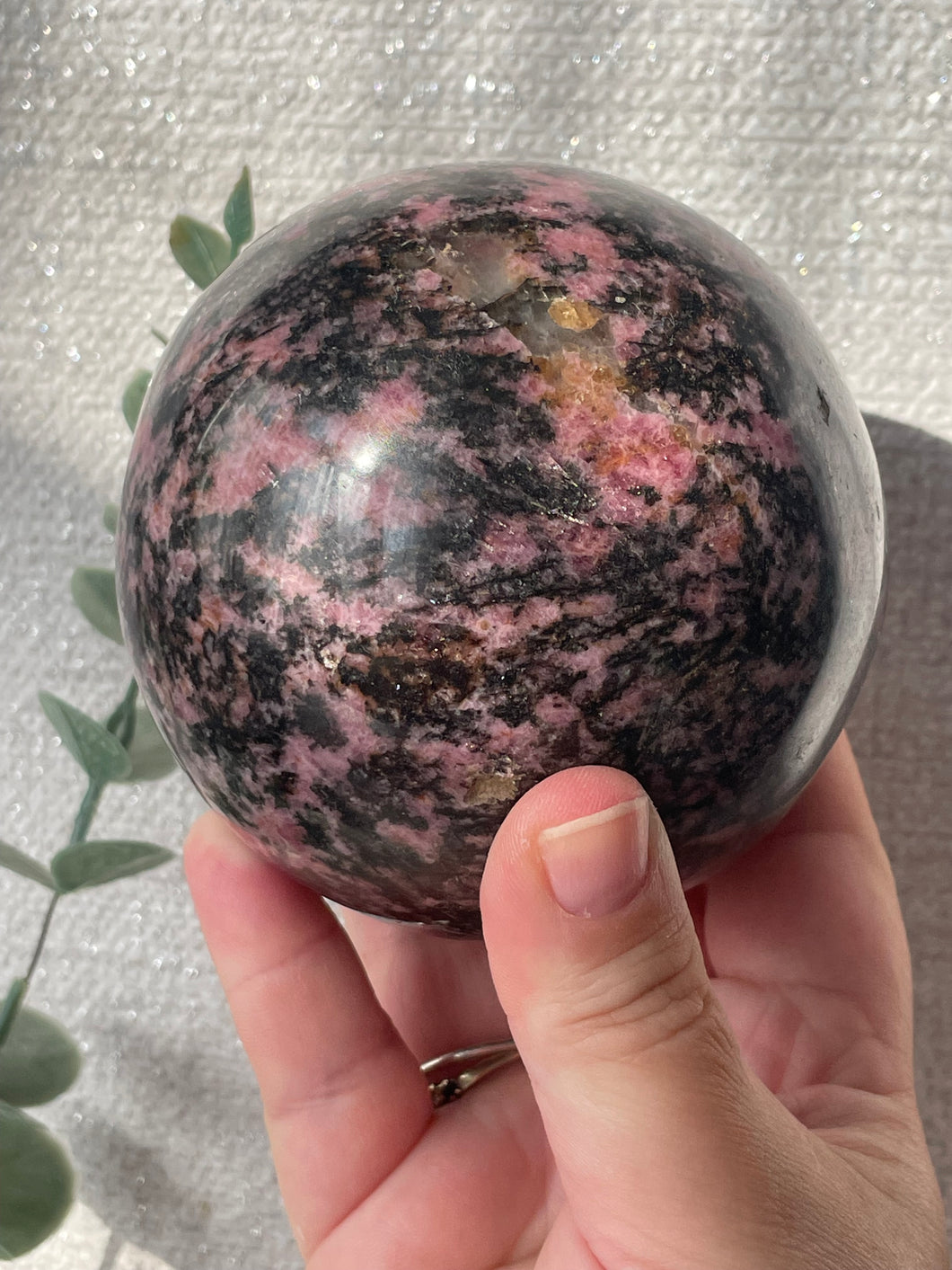 Rhodonite Sphere