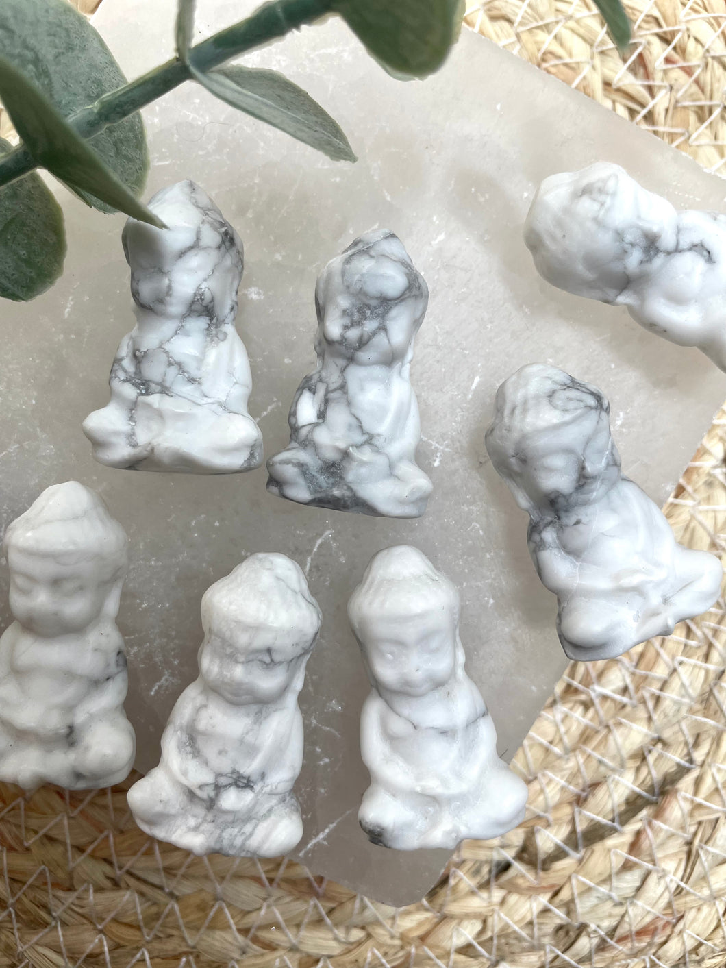 Howlite Mini Buddha Carving
