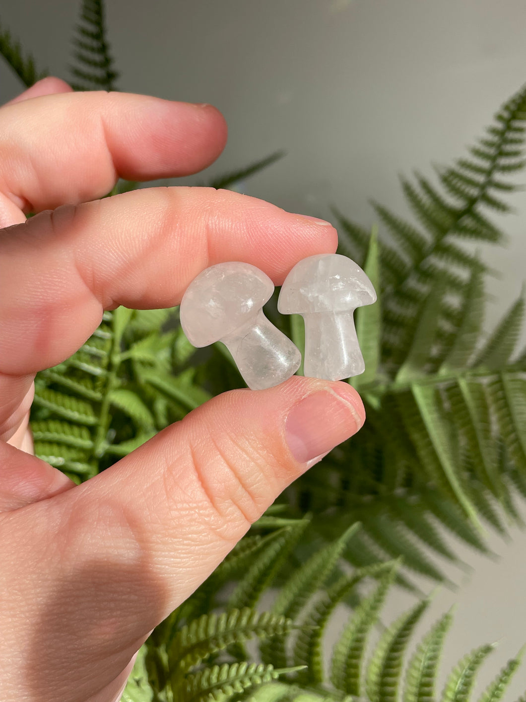 Clear Quartz Mushroom Carving