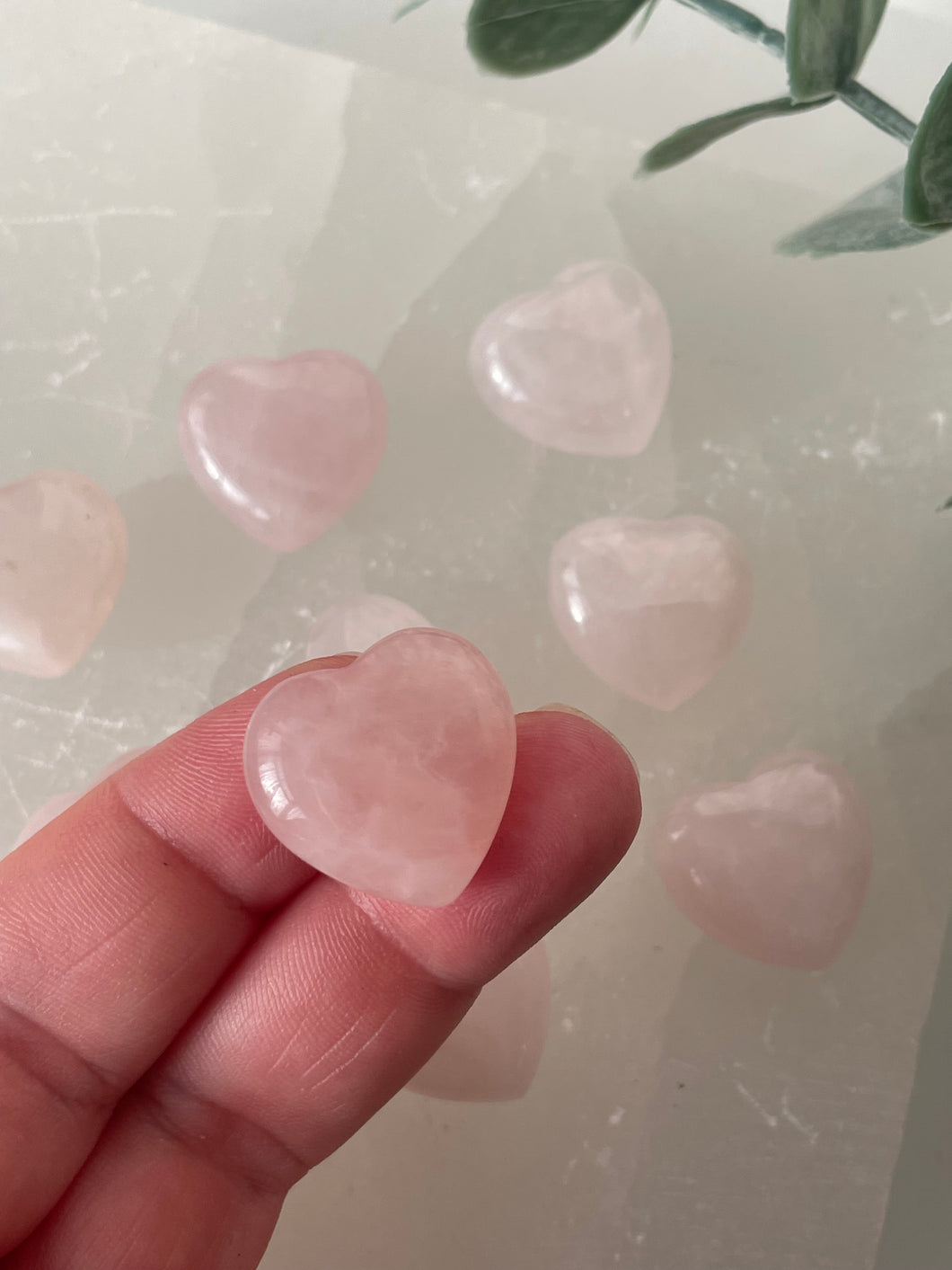 Rose Quartz Mini Heart Carving