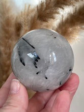 Load image into Gallery viewer, Tourmaline in Quartz Sphere
