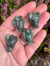 Load image into Gallery viewer, Moss Agate Angel Carving
