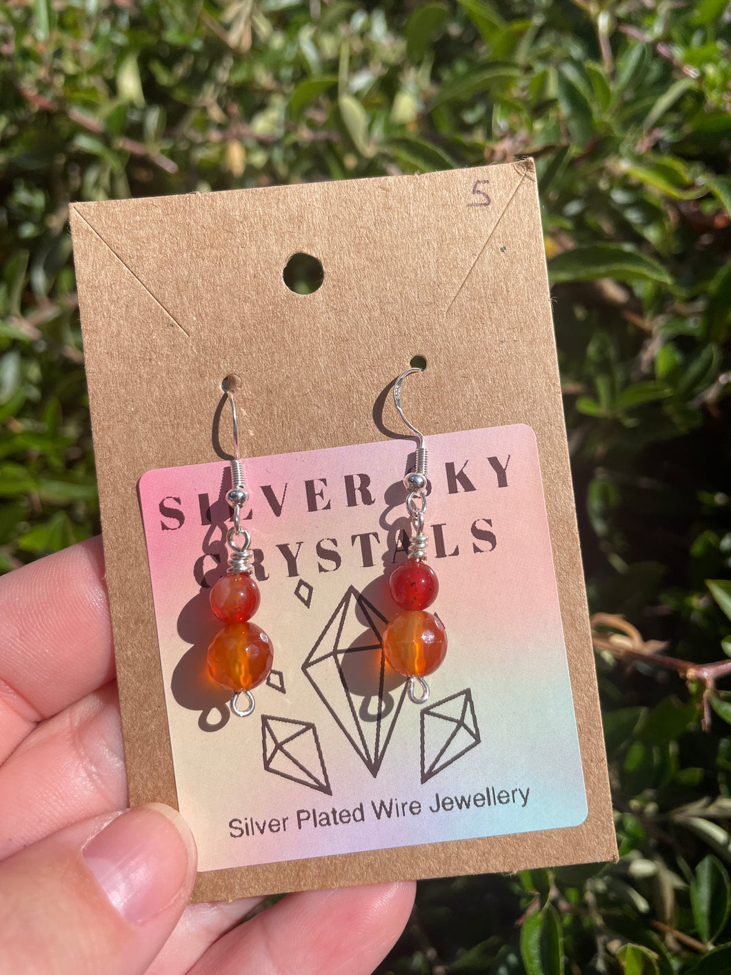 Carnelian Wire Wrapped Earrings