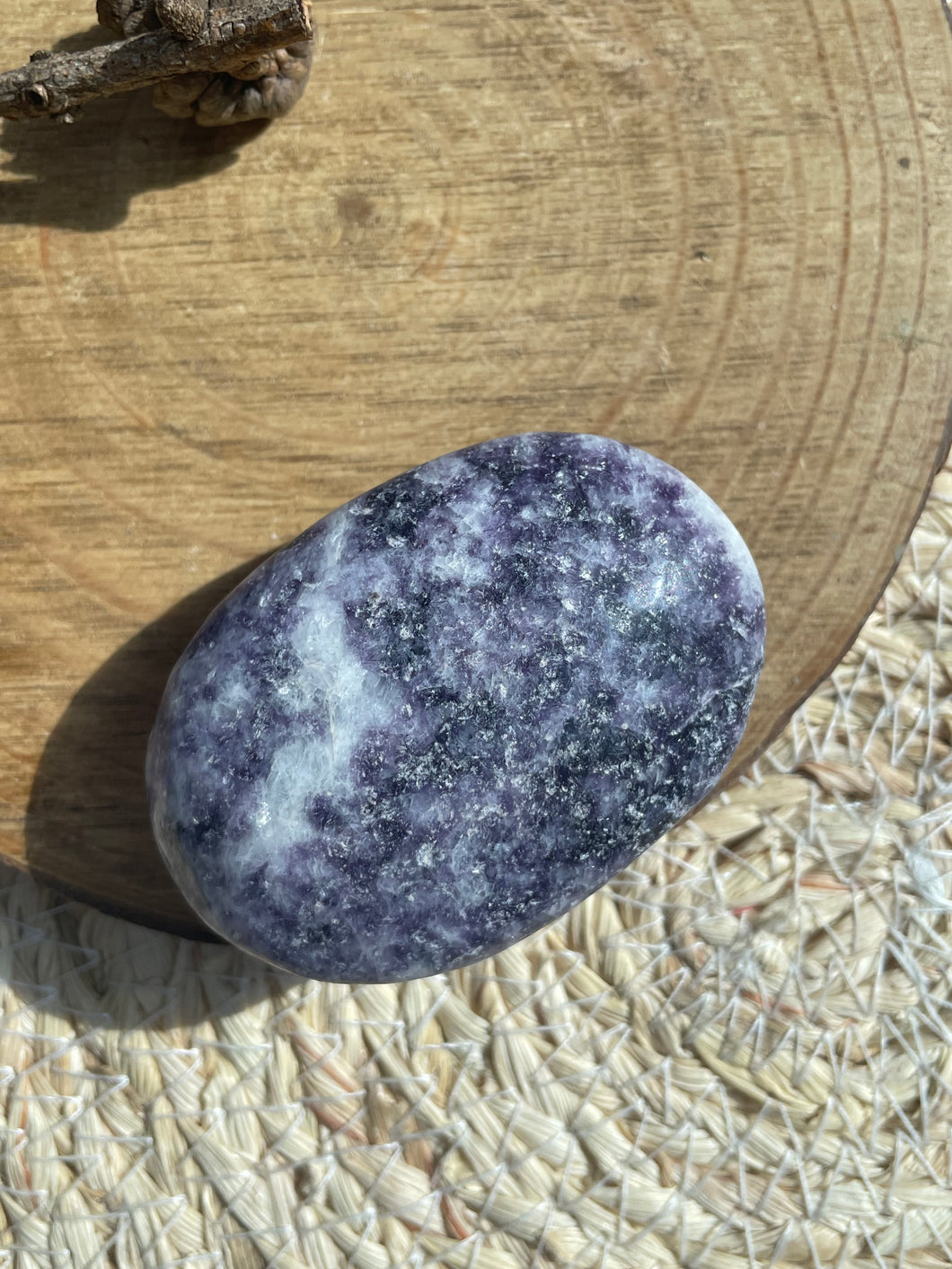 Lepidolite Palm Stone