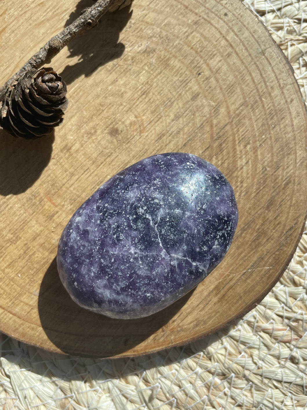 Lepidolite Palm Stone